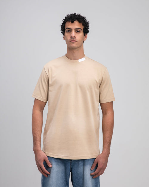 Beige Essential T-Shirt - Fabrcs