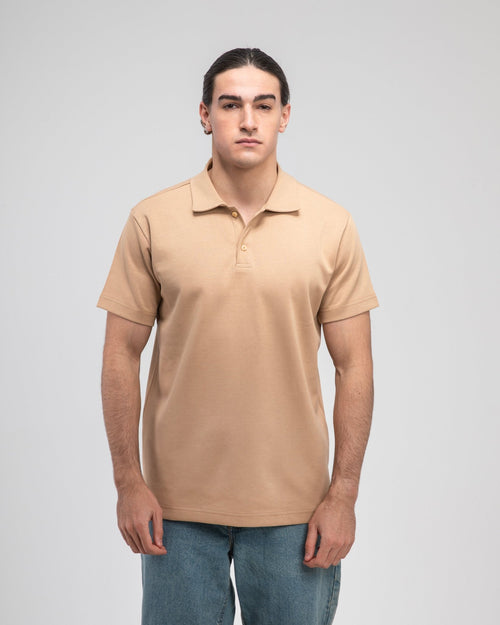Beige Heavy Polo - Fabrcs