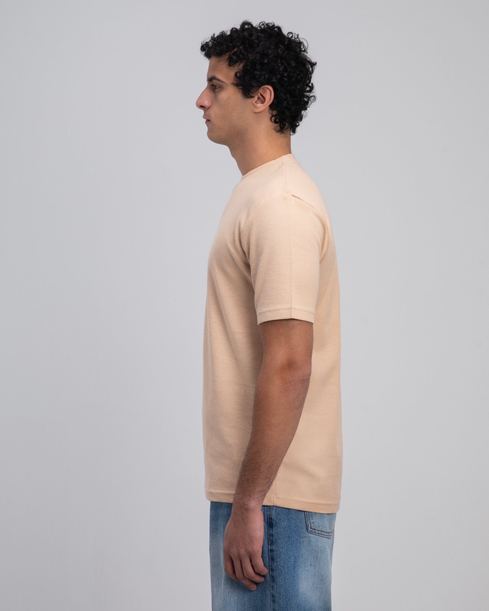 Beige Waffle T-Shirt - Fabrcs