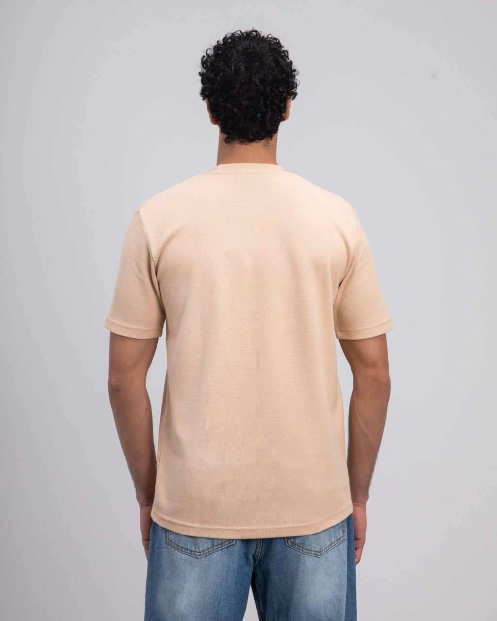 Beige Waffle T-Shirt - Fabrcs