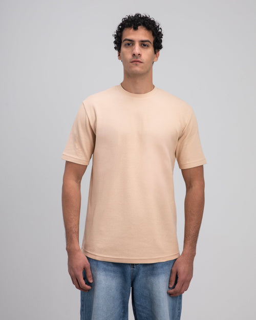 Beige Waffle T-Shirt - Fabrcs