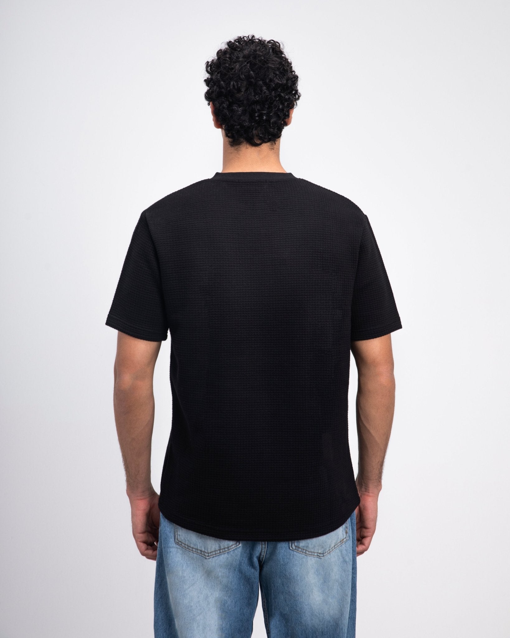 Black Heavy Knit T-Shirt - Fabrcs