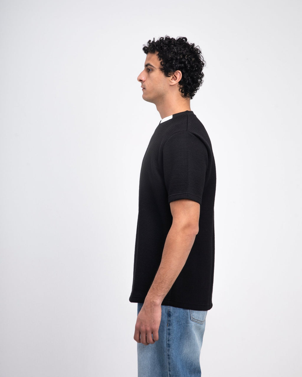 Black Heavy Knit T-Shirt - Fabrcs
