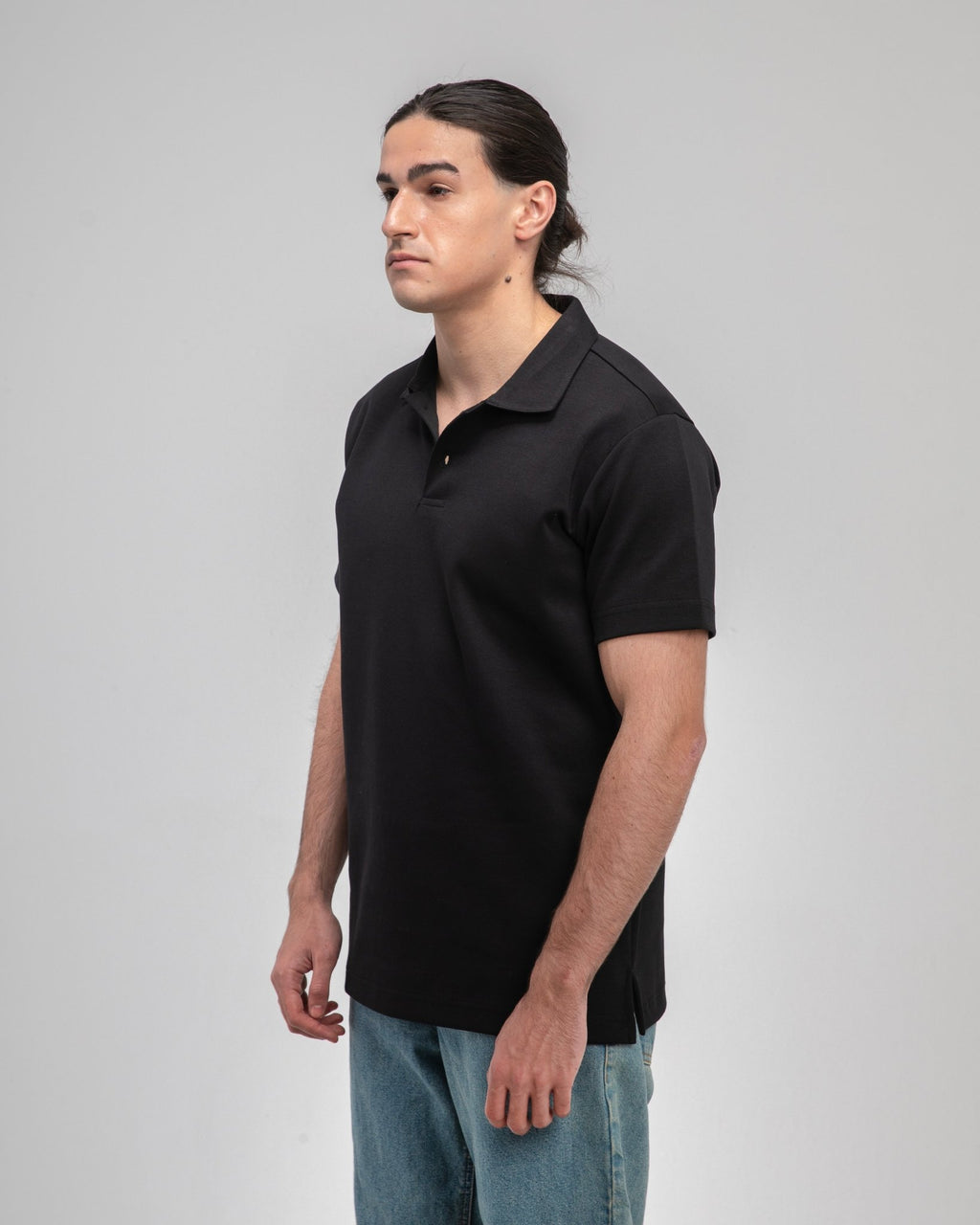 Black Heavy Polo - Fabrcs