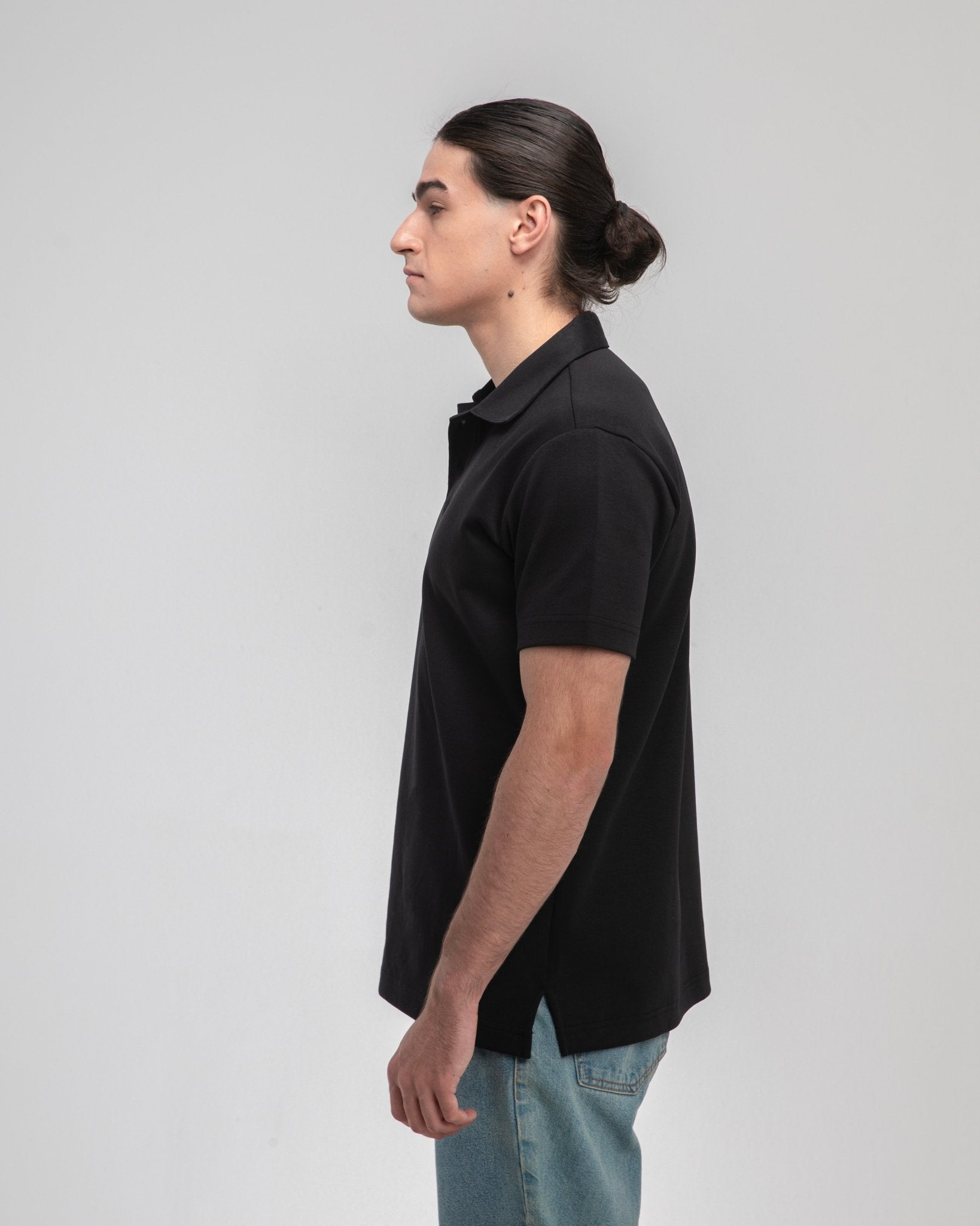 Black Heavy Polo - Fabrcs