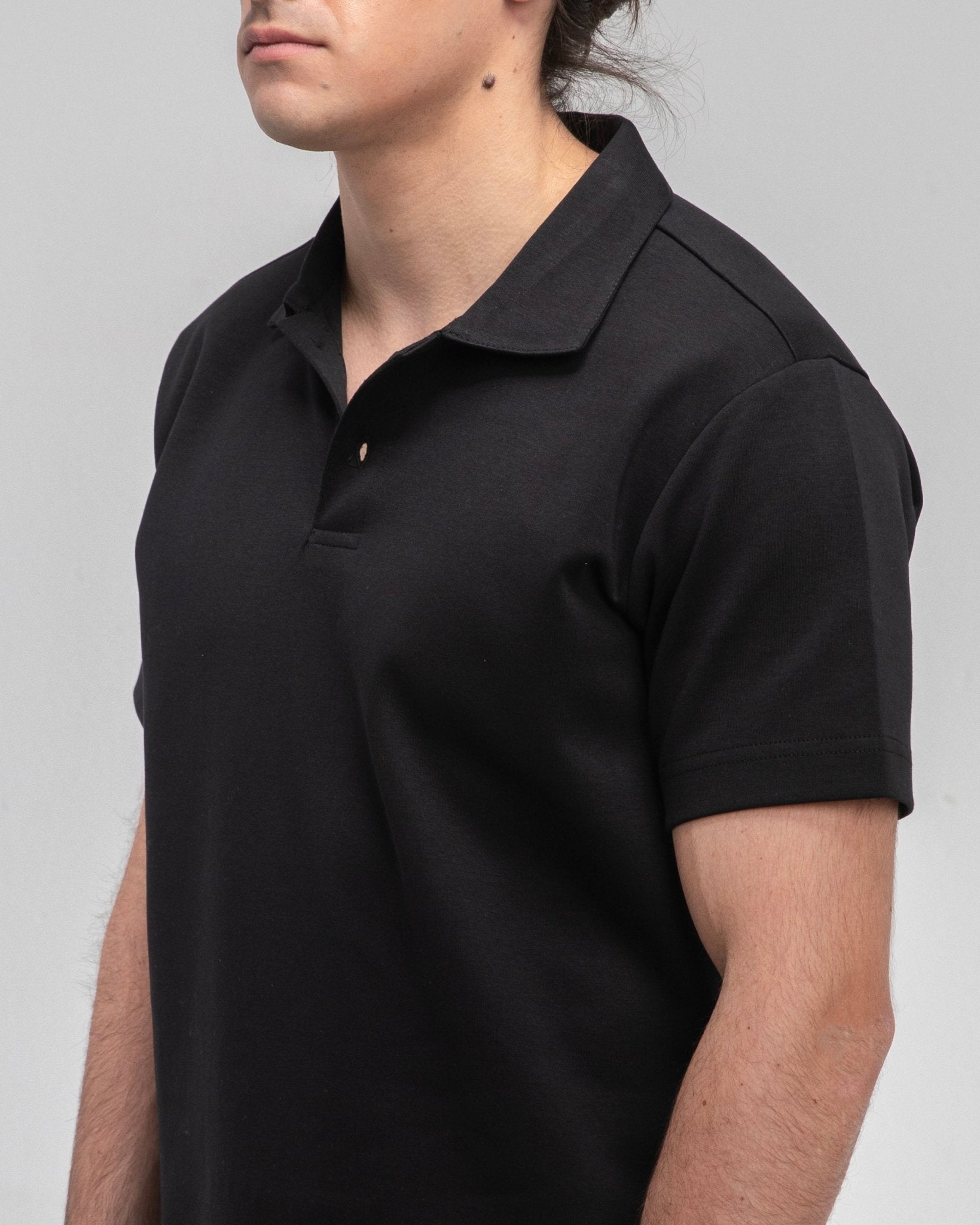 Black Heavy Polo - Fabrcs