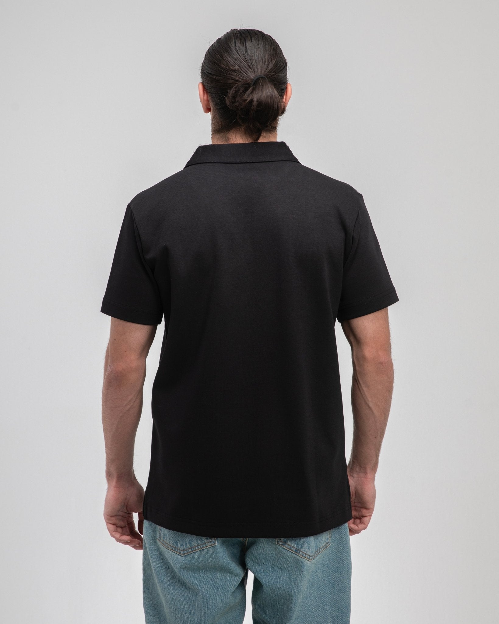 Black Heavy Polo - Fabrcs