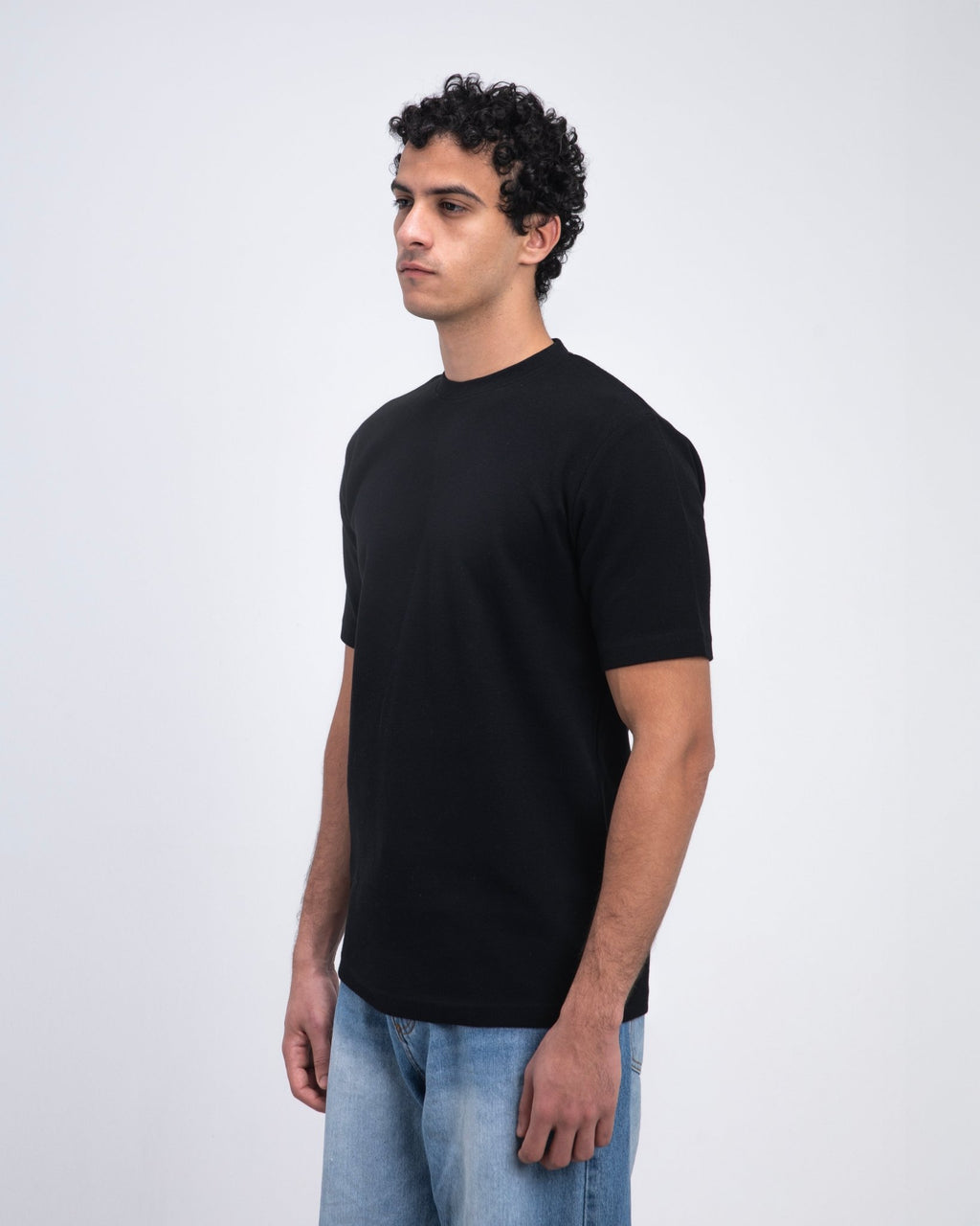 Black Waffle T-Shirt - Fabrcs