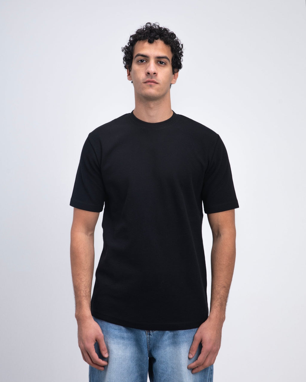 Black Waffle T-Shirt - Fabrcs