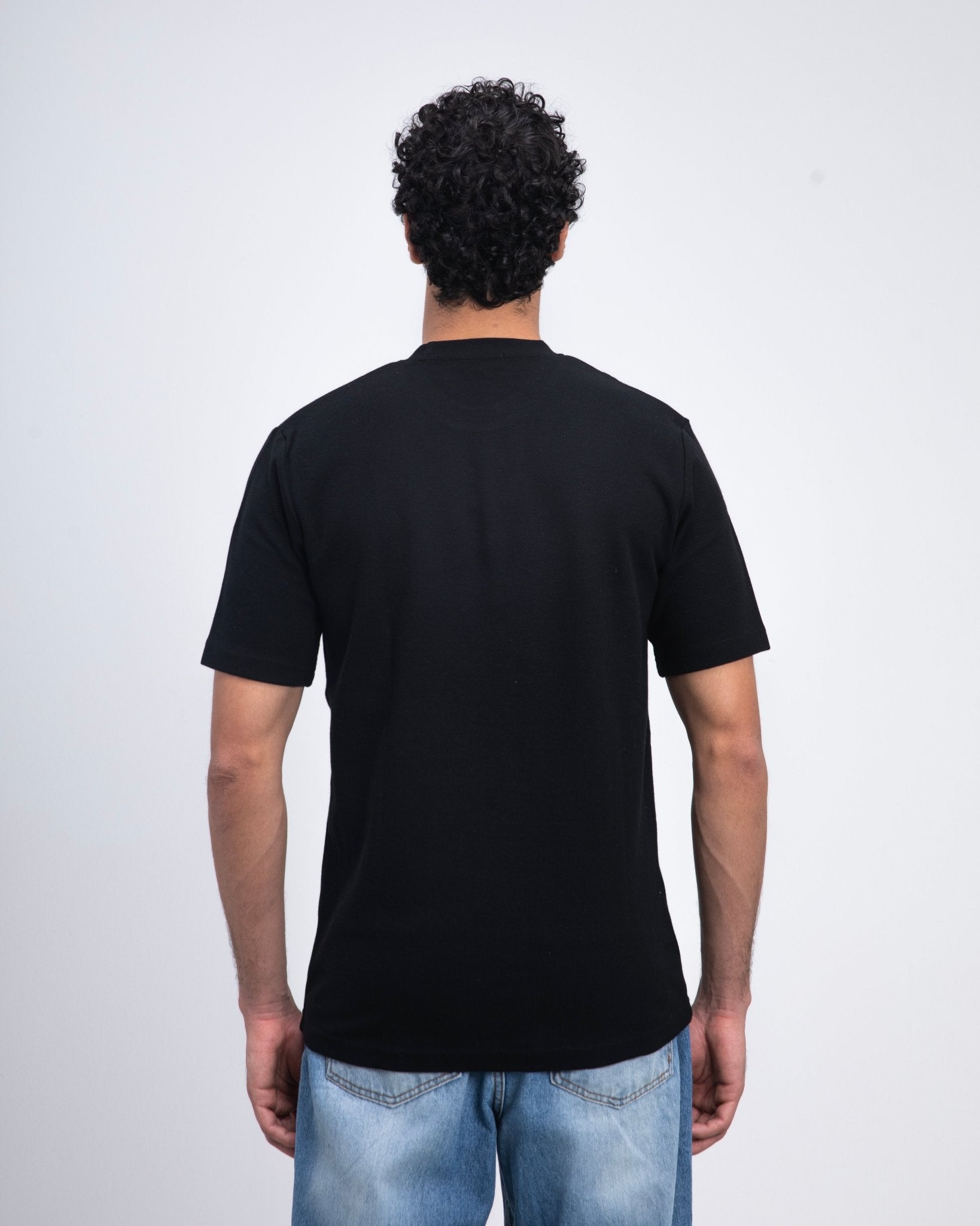 Black Waffle T-Shirt - Fabrcs