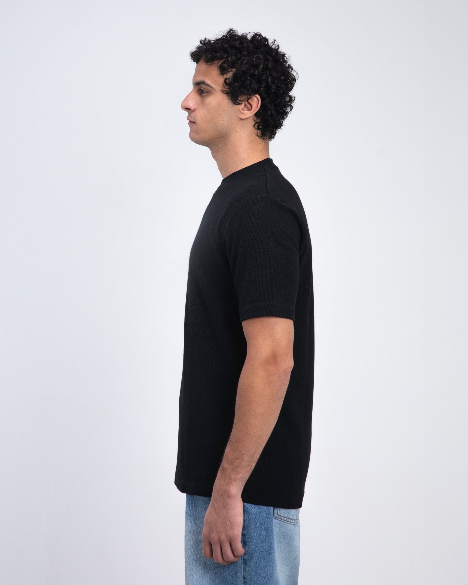 Black Waffle T-Shirt - Fabrcs