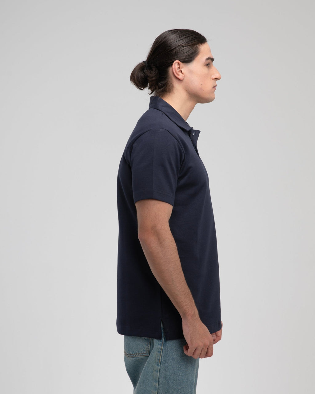 Navy Blue Heavy Polo - Fabrcs