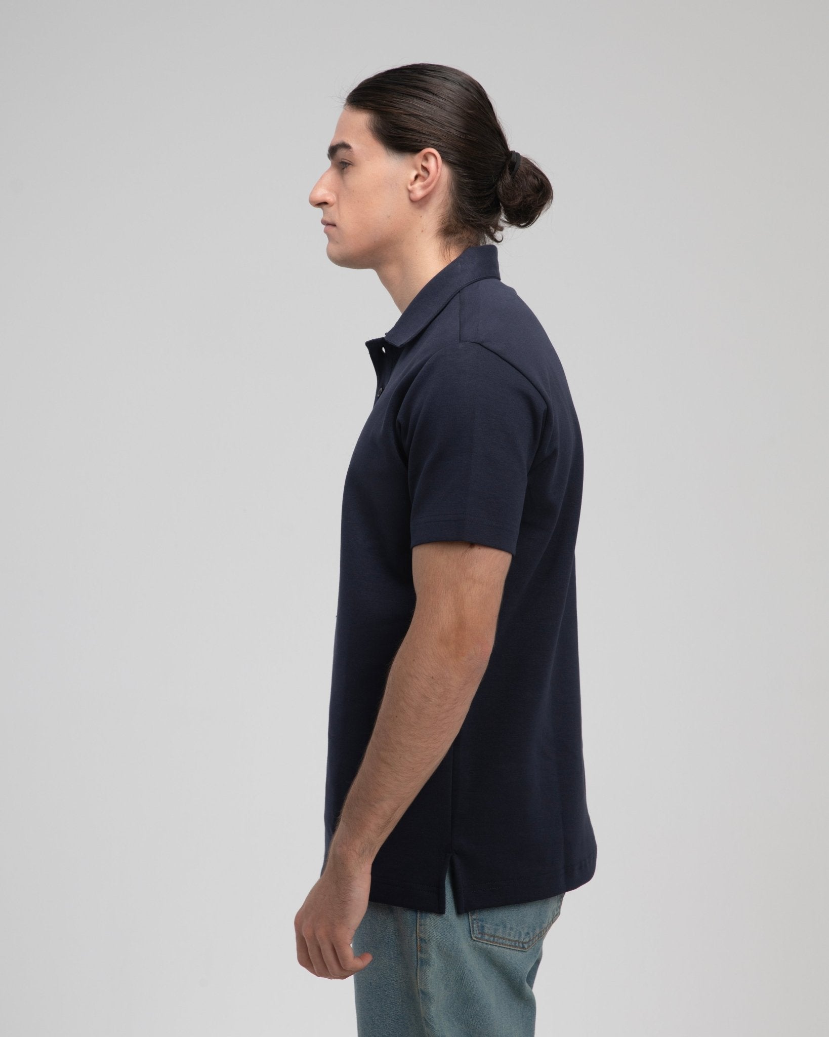 Navy Blue Heavy Polo - Fabrcs
