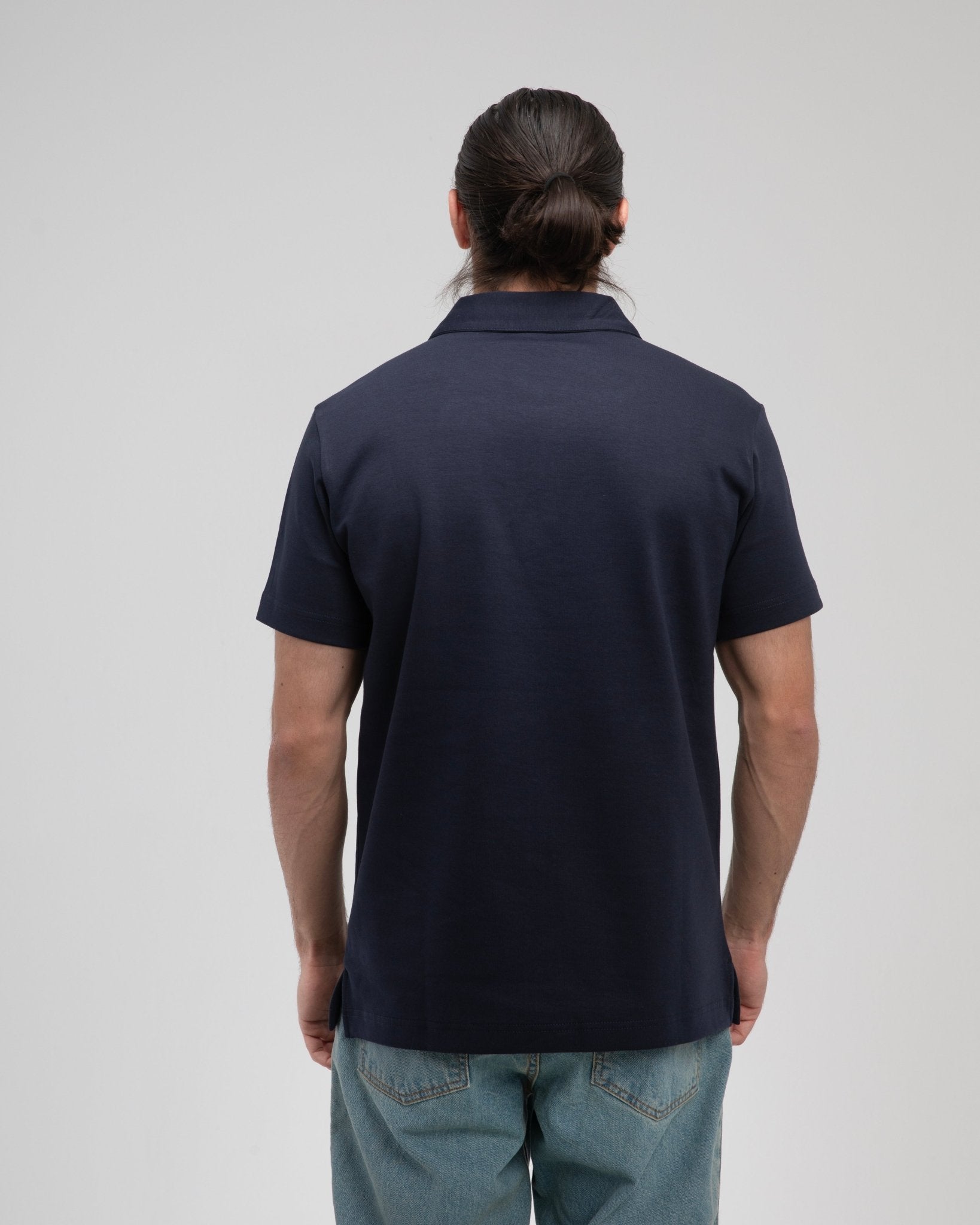 Navy Blue Heavy Polo - Fabrcs