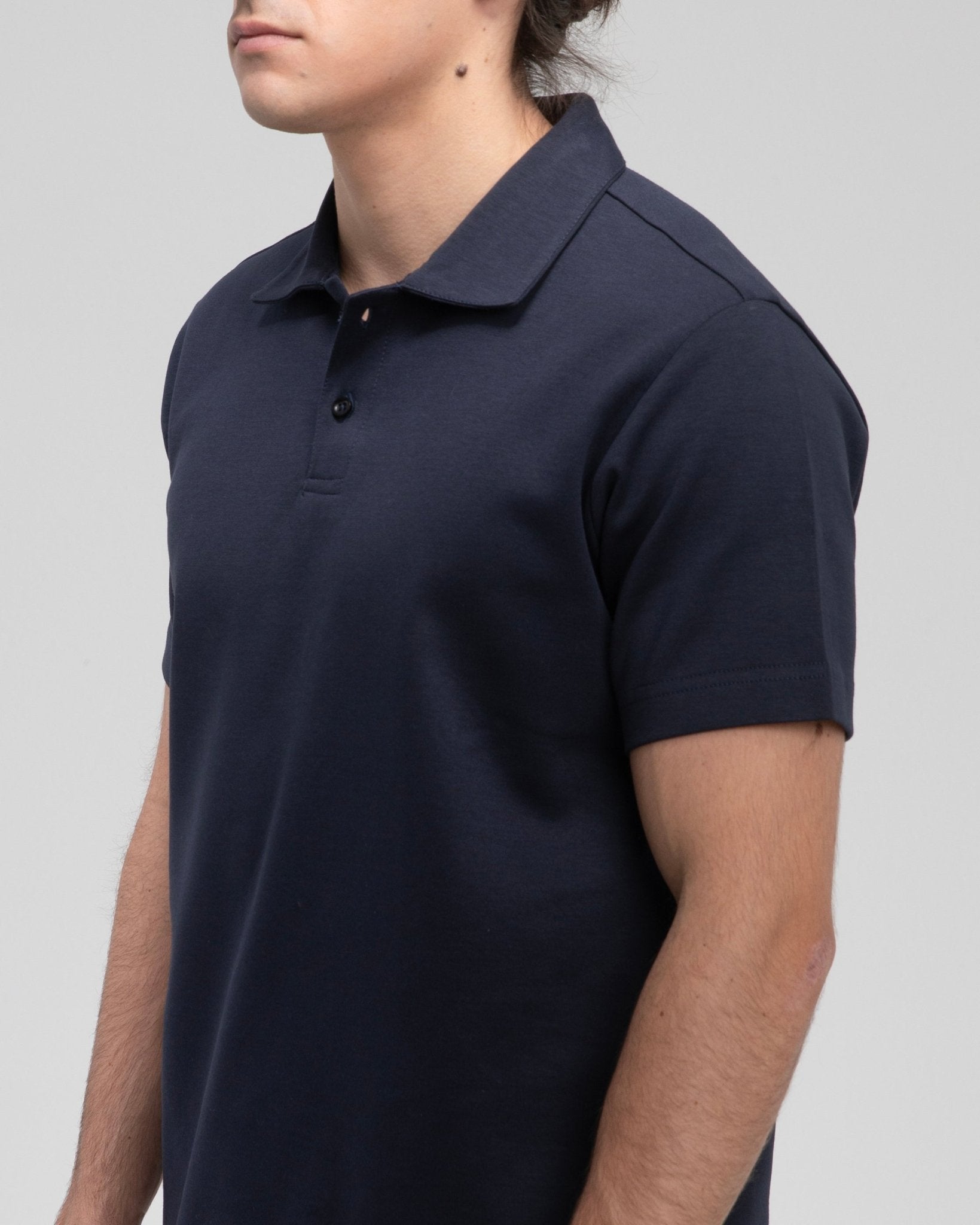 Navy Blue Heavy Polo - Fabrcs