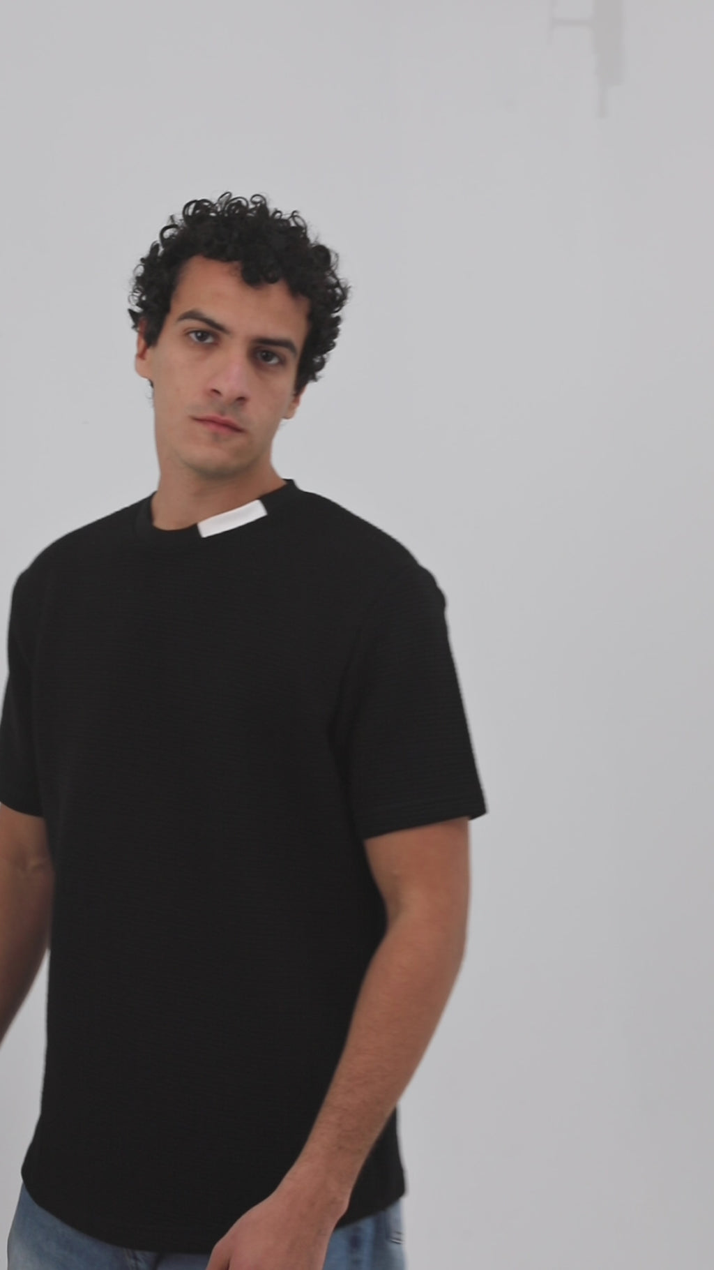 Black Heavy Knit T-Shirt