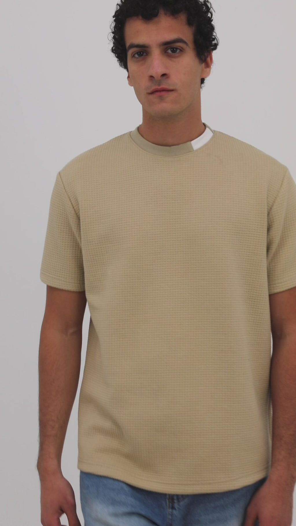 Beige Heavy Knit T-Shirt